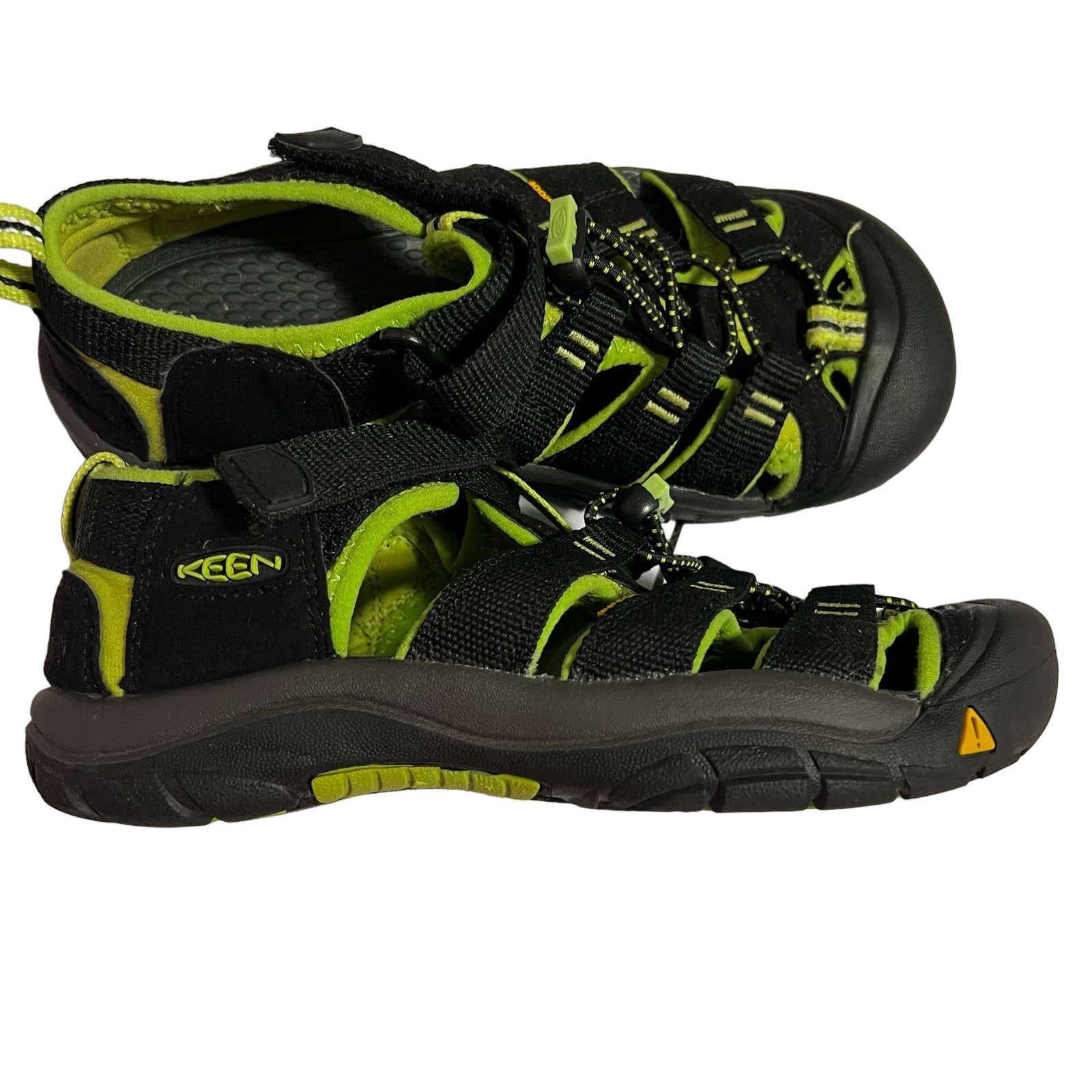 Keen Boys Sz 2 H2 Black And Green Water Shoes Sandals Beach Pool Lake Outdoor